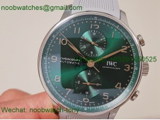 Replica IWC Portuguese Chrono IW3716 Green Dial Z+F A69355