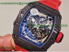 Replica Richard Mille RM35-02 Rafael Nadal Black Carbon Red Rubber ZF V6 SuperCLone RMAL1
