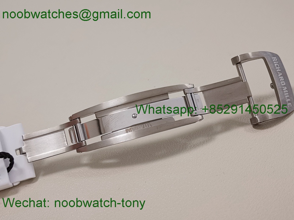 Replica Richard Mille RM055 Bubba Watson Black Carbon White Skeleton Dial ZF RMUL2 SuperClone