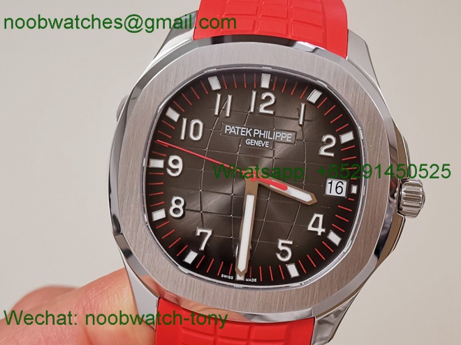 Replica Patek Philippe Aquanaut 5167 Singapore 3KF SuperClone Red Rubber 324CS New Clasp