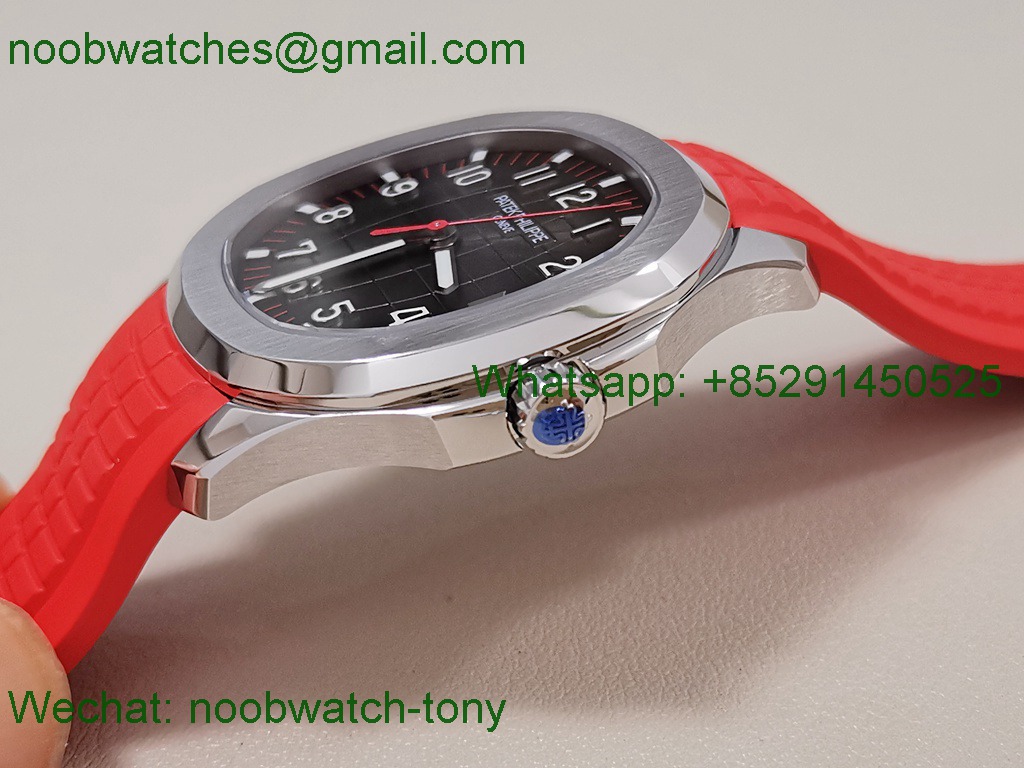 Replica Patek Philippe Aquanaut 5167 Singapore 3KF SuperClone Red Rubber 324CS New Clasp
