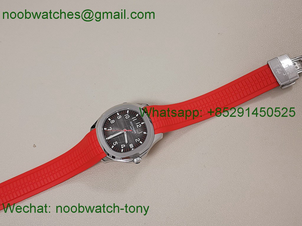 Replica Patek Philippe Aquanaut 5167 Singapore 3KF SuperClone Red Rubber 324CS New Clasp