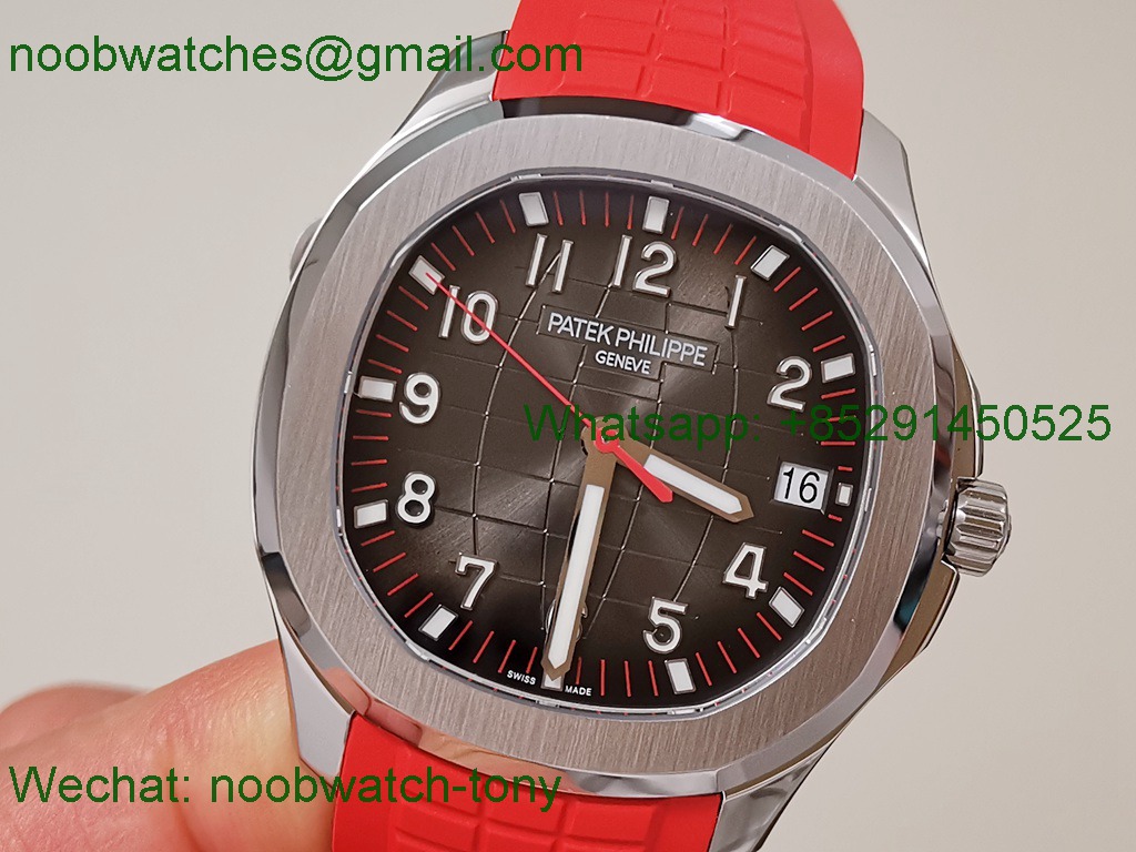 Replica Patek Philippe Aquanaut 5167 Singapore 3KF SuperClone Red Rubber 324CS New Clasp