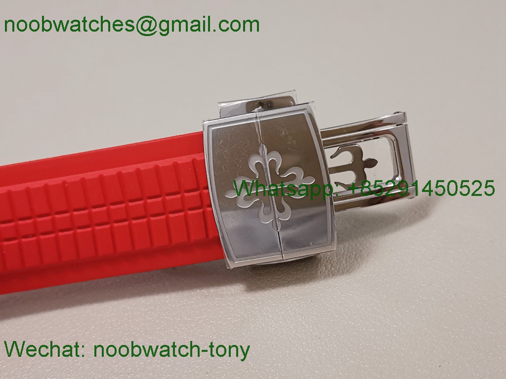 Replica Patek Philippe Aquanaut 5167 Singapore 3KF SuperClone Red Rubber 324CS New Clasp
