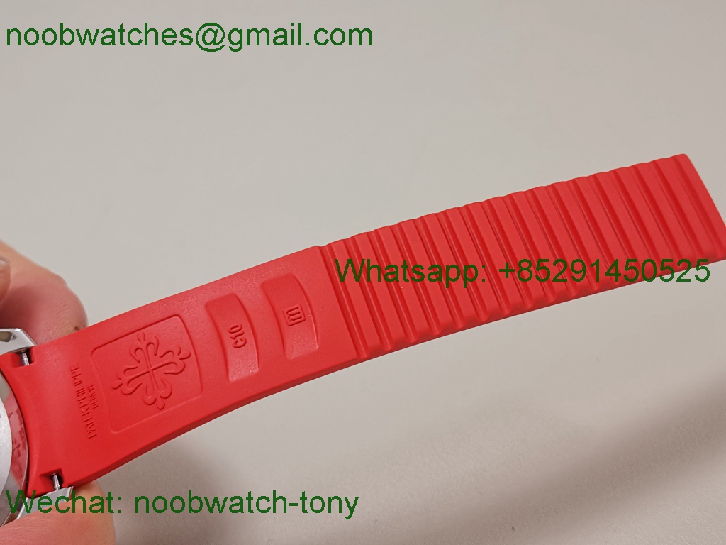 Replica Patek Philippe Aquanaut 5167 Singapore 3KF SuperClone Red Rubber 324CS New Clasp