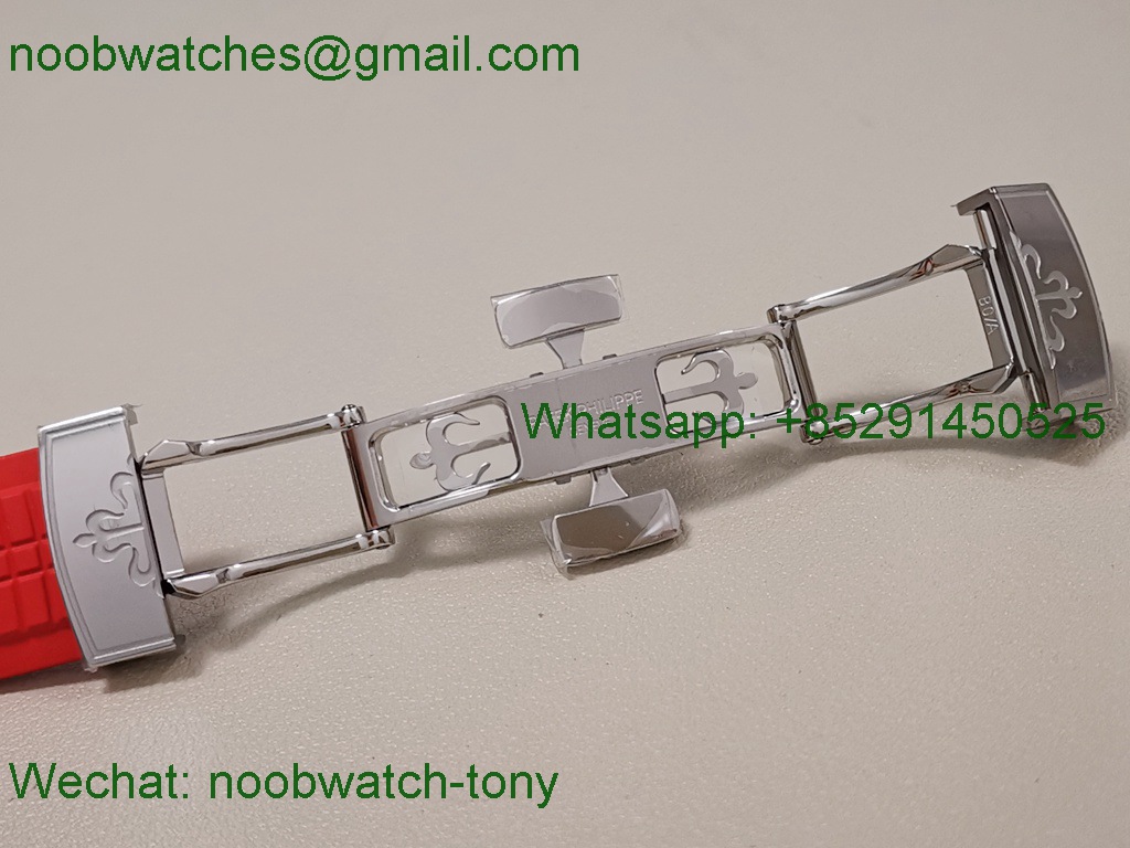 Replica Patek Philippe Aquanaut 5167 Singapore 3KF SuperClone Red Rubber 324CS New Clasp