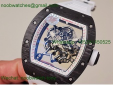 Replica Richard Mille RM055 Bubba Watson Black Carbon White Skeleton Dial ZF RMUL2 SuperClone