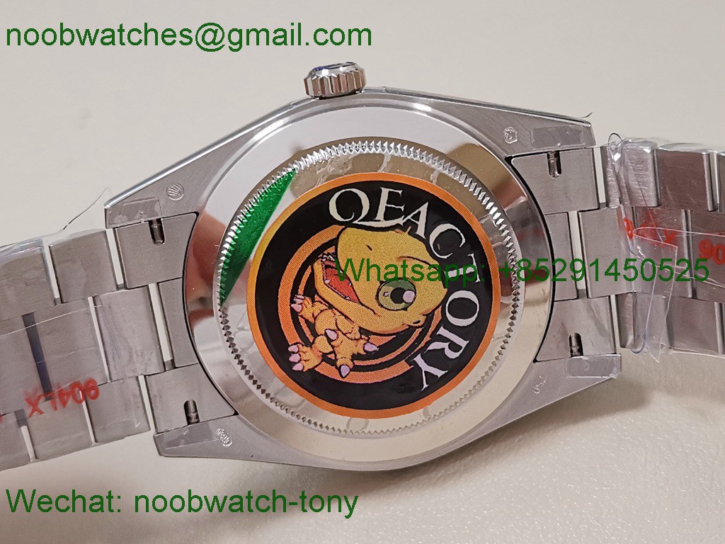 Replica Rolex DayDate 40mm QF SuperCLone Ice Blue Diamond Dial 2836 V5 Gain Weight