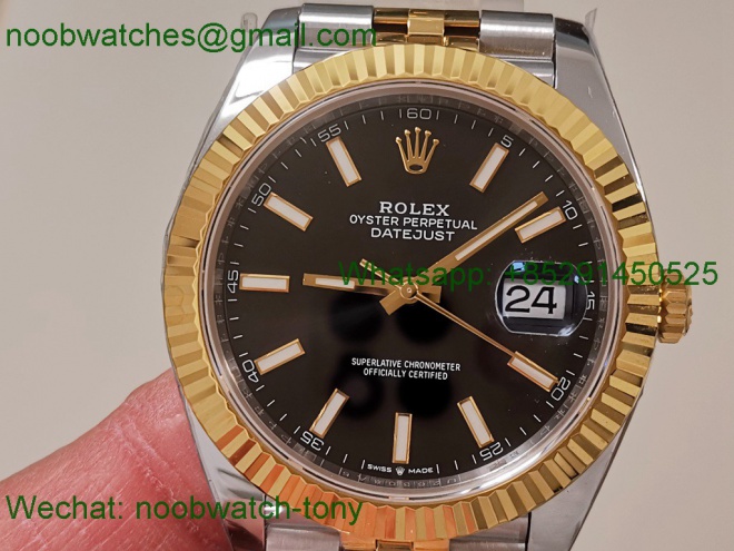 Replica Rolex DateJust 41mm 126331 Clean Superclone Best Yellow Gold Black Dial Julibee VR3235
