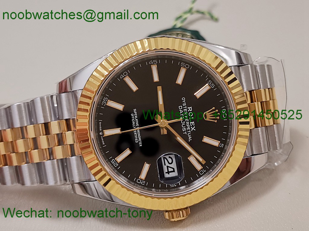 Replica Rolex DateJust 41mm 126331 Clean Superclone Best Yellow Gold Black Dial Julibee VR3235