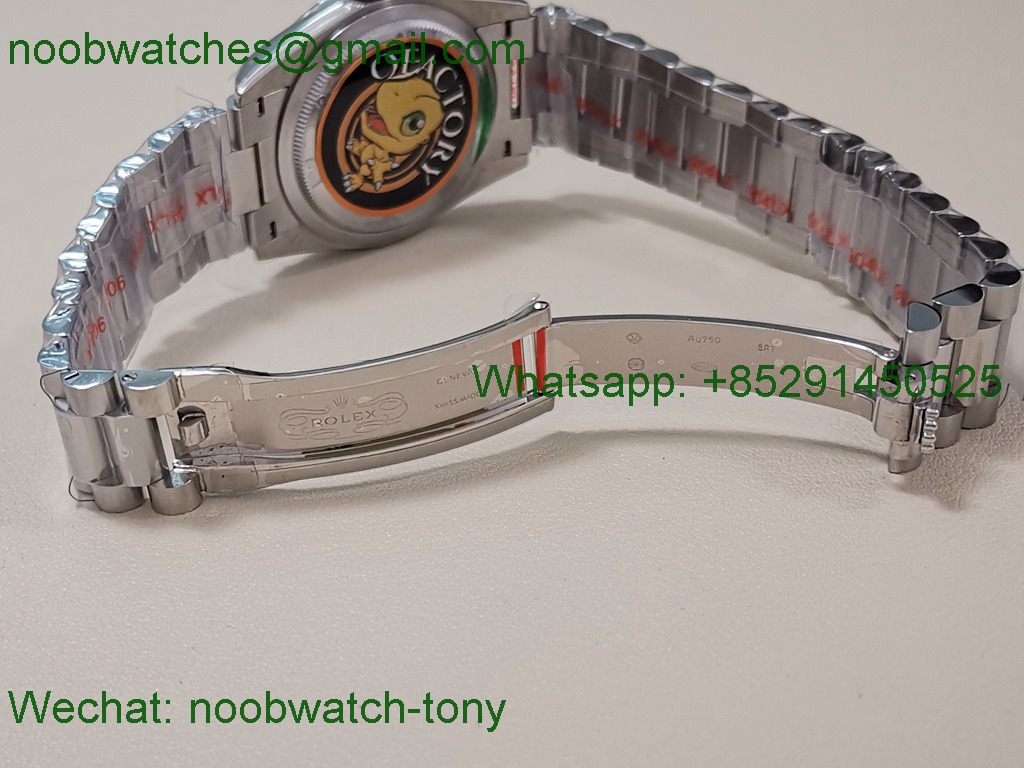 Replica Rolex DayDate 36mm Pink Dial Diamond Bezel QF SuperClone VR3255 V5 Gain Weight