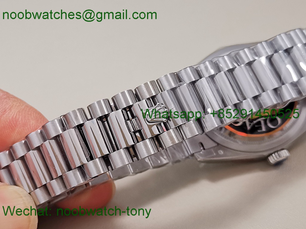 Replica Rolex DayDate 36mm Pink Dial Diamond Bezel QF SuperClone VR3255 V5 Gain Weight