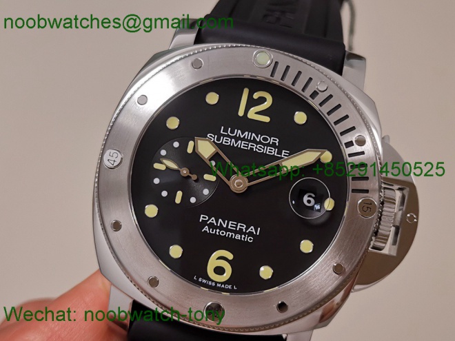 Replica PAM1024 Luminor Submersible Automatic 44mm Black VSF SuperClone P900