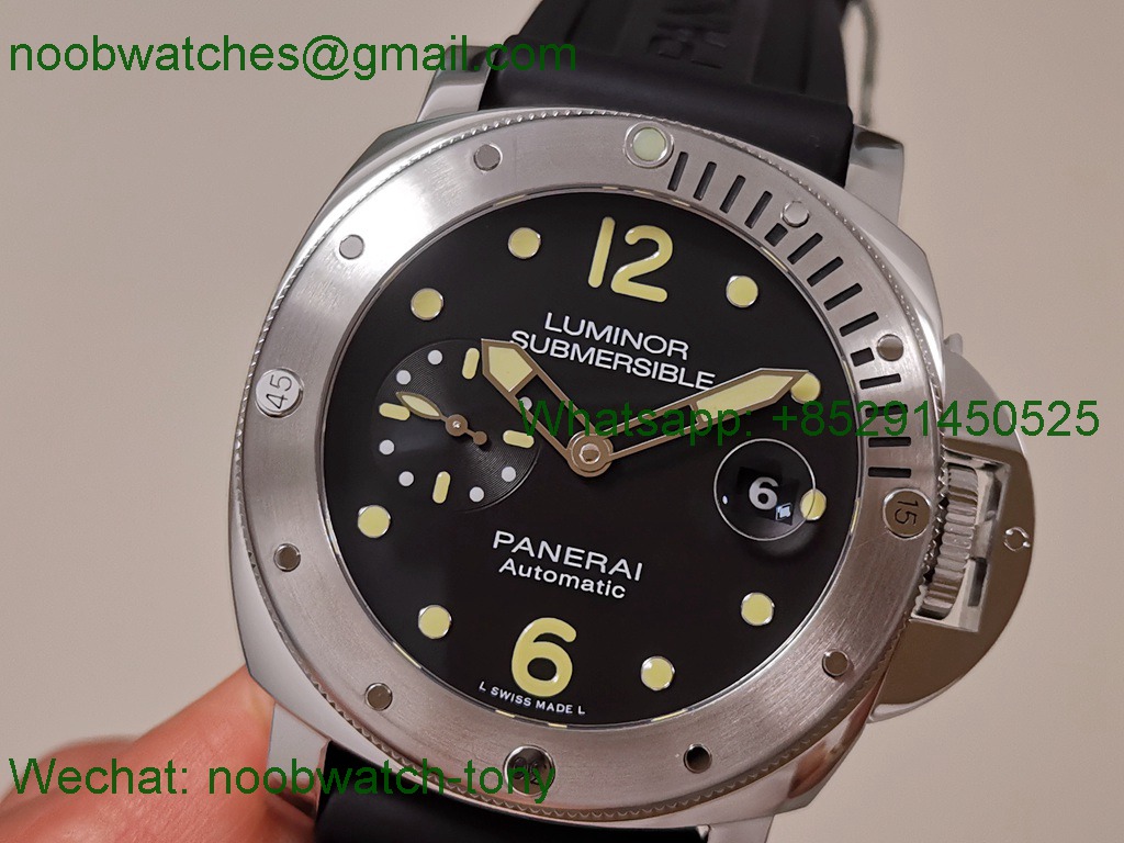 Replica PAM1024 Luminor Submersible Automatic 44mm Black VSF SuperClone P900