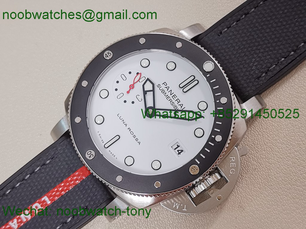 Replica Panerai PAM1579 Luna Rossa 42mm VSF 1:1 SuperCLone Best White Dial P900