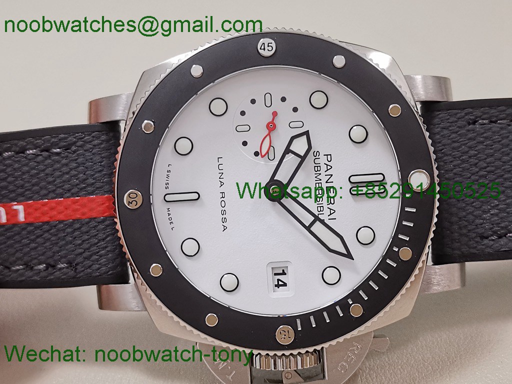 Replica Panerai PAM1579 Luna Rossa 42mm VSF 1:1 SuperCLone Best White Dial P900