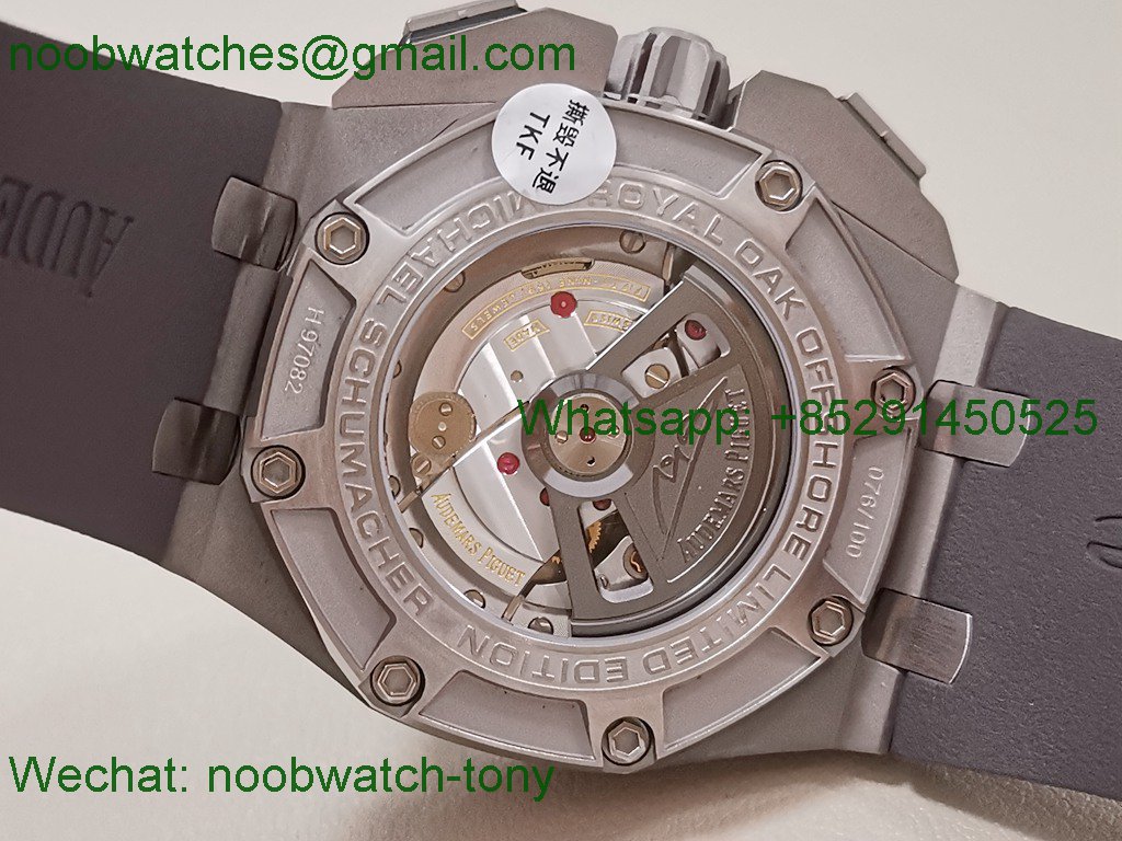 Replica Audemars Piguet AP ROO Offshore 26568 Michael Schumacher Grey Dial TKF SuperClone A3126