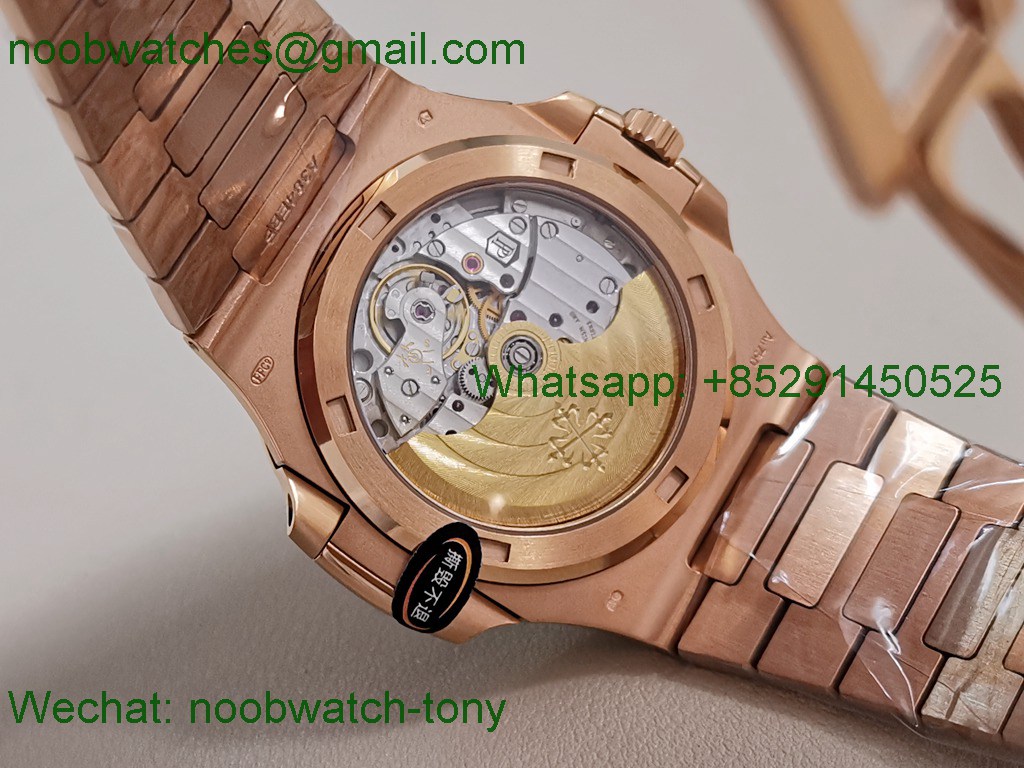 Replica Patek Philippe Nautilus 5711/1R Rose Gold 3KF SuperClone Best Brown Dial A324 V2