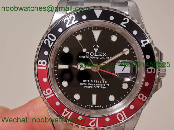 Replica ROLEX GMT Master II 16710 Coke Red Black Bezel BP Factory 2836