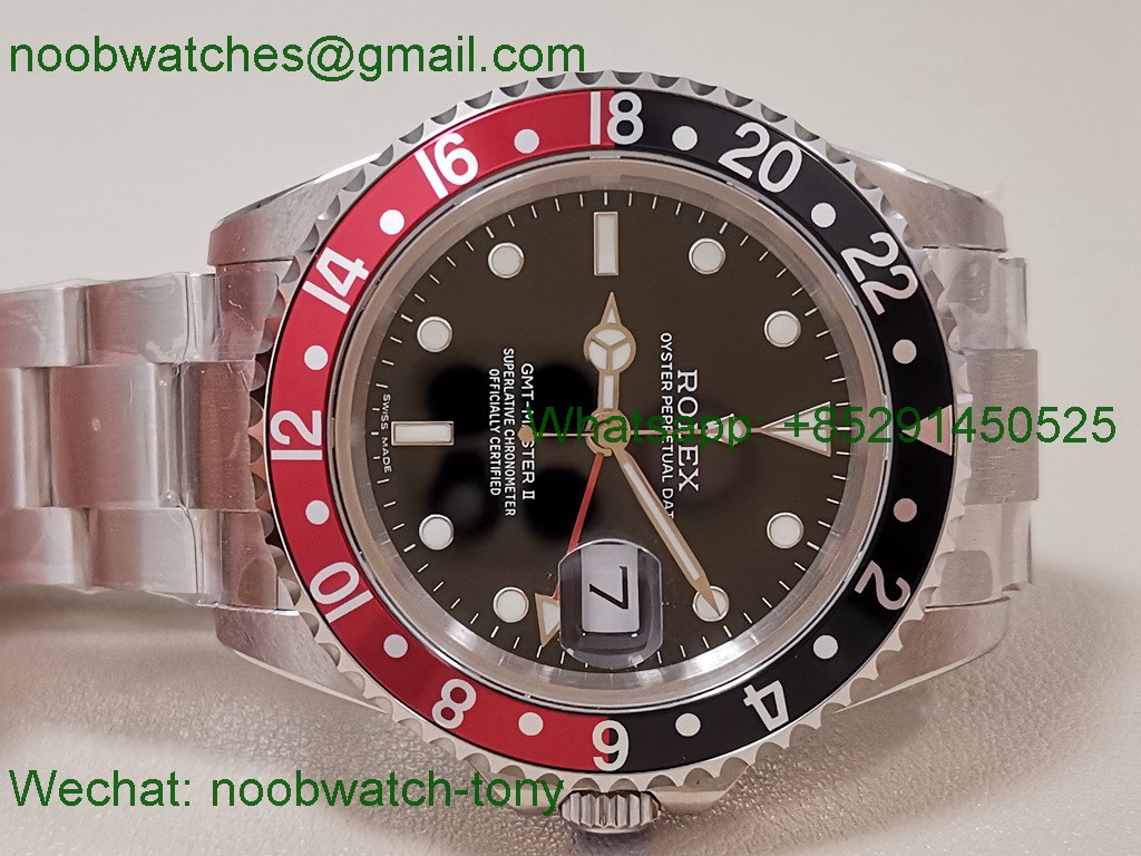 Replica ROLEX GMT Master II 16710 Coke Red Black Bezel BP Factory 2836