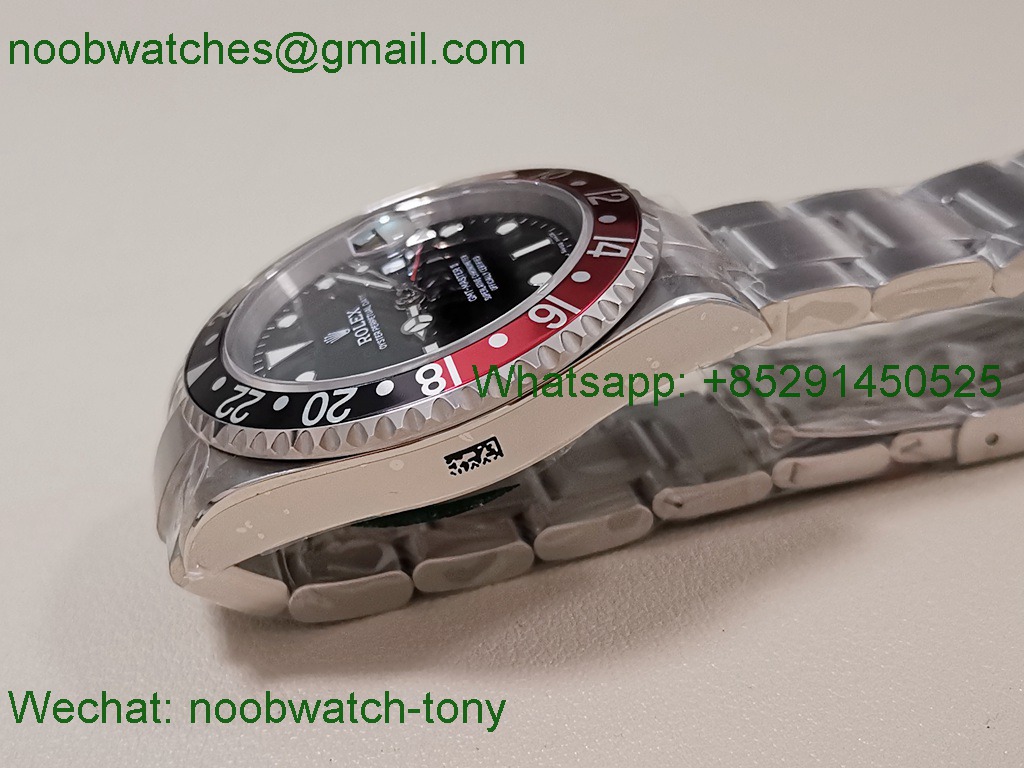 Replica ROLEX GMT Master II 16710 Coke Red Black Bezel BP Factory 3186