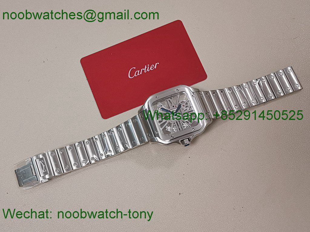 Replica Cartier Santos De Cartier Skeleton 40mm TWF Swiss Quartz