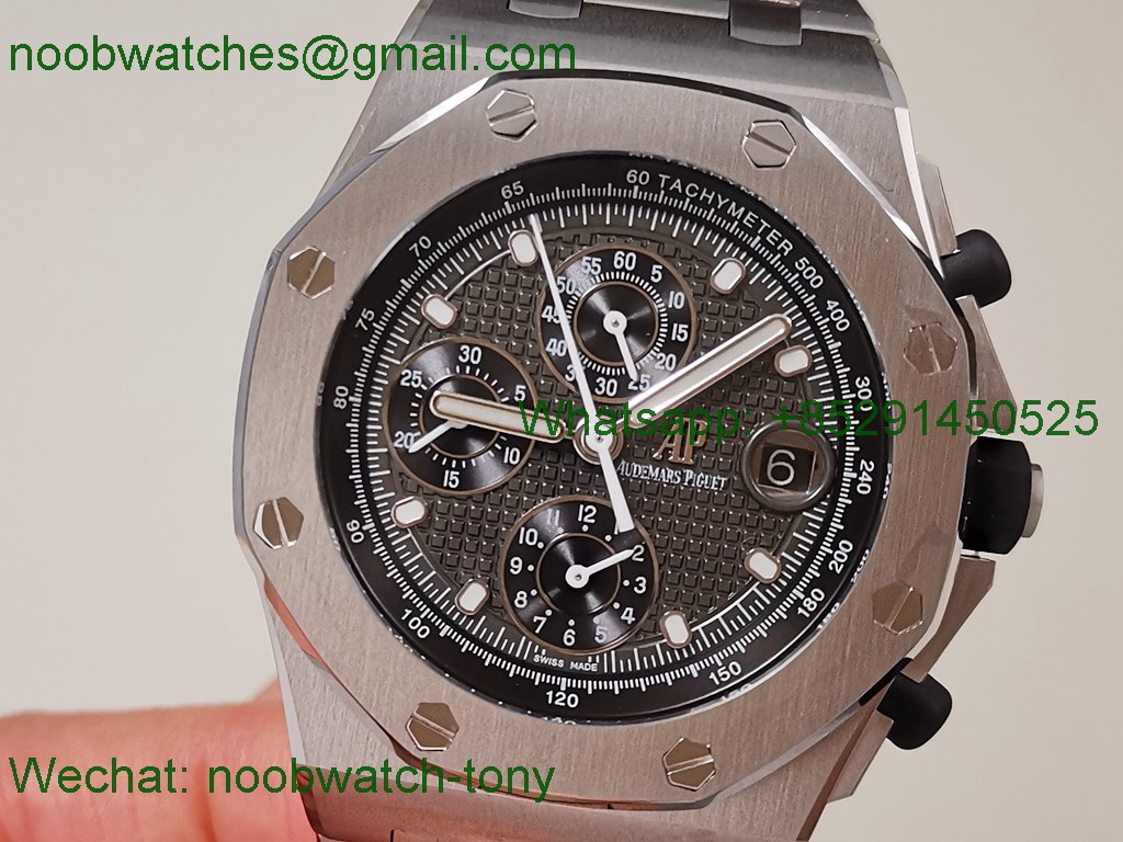 Replica Audemars Piguet AP ROO Offshore 42mm Gray Dial Steel Bracelet TKF A3126