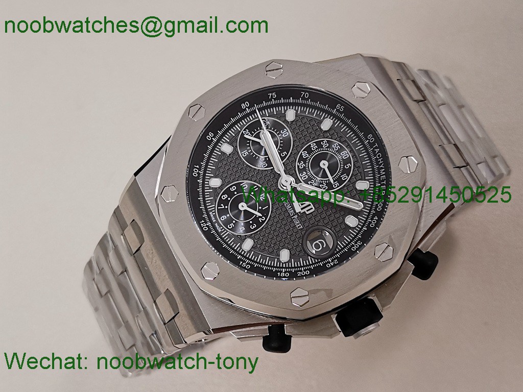 Replica Audemars Piguet AP ROO Offshore 42mm Gray Dial Steel Bracelet TKF A3126