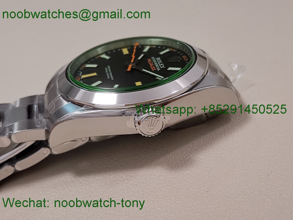 Replica Rolex Milgauss 116400GV 904L Black VSF VS3131 Superclone