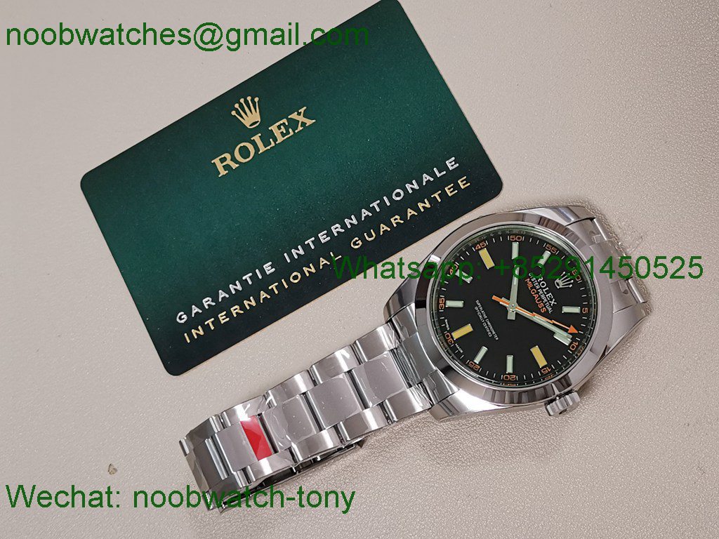 Replica Rolex Milgauss 116400GV 904L Black VSF VS3131 Superclone