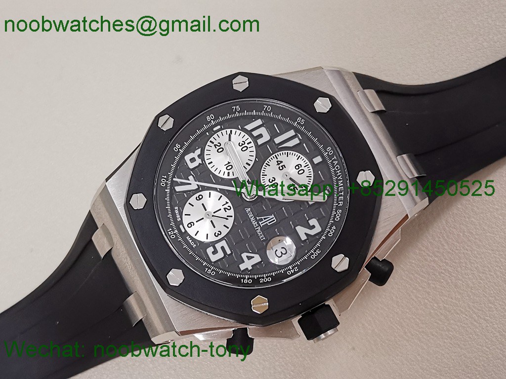 Replica Audemars Piguet AP Offshore Chrono 42mm Black RubberClab TKF A3126 SuperClone