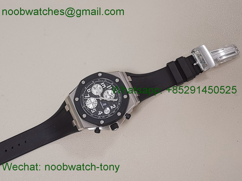 Replica Audemars Piguet AP Offshore Chrono 42mm Black RubberClab TKF A3126 SuperClone
