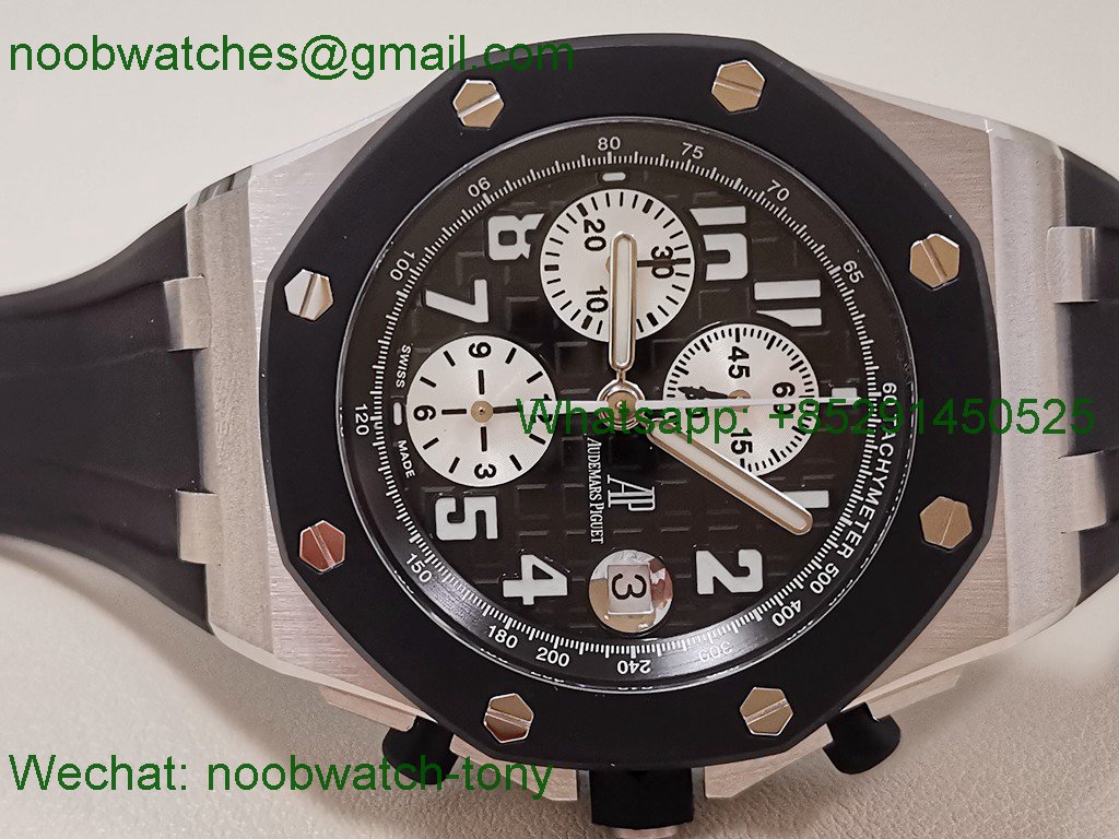 Replica Audemars Piguet AP Offshore Chrono 42mm Black RubberClab TKF A3126 SuperClone