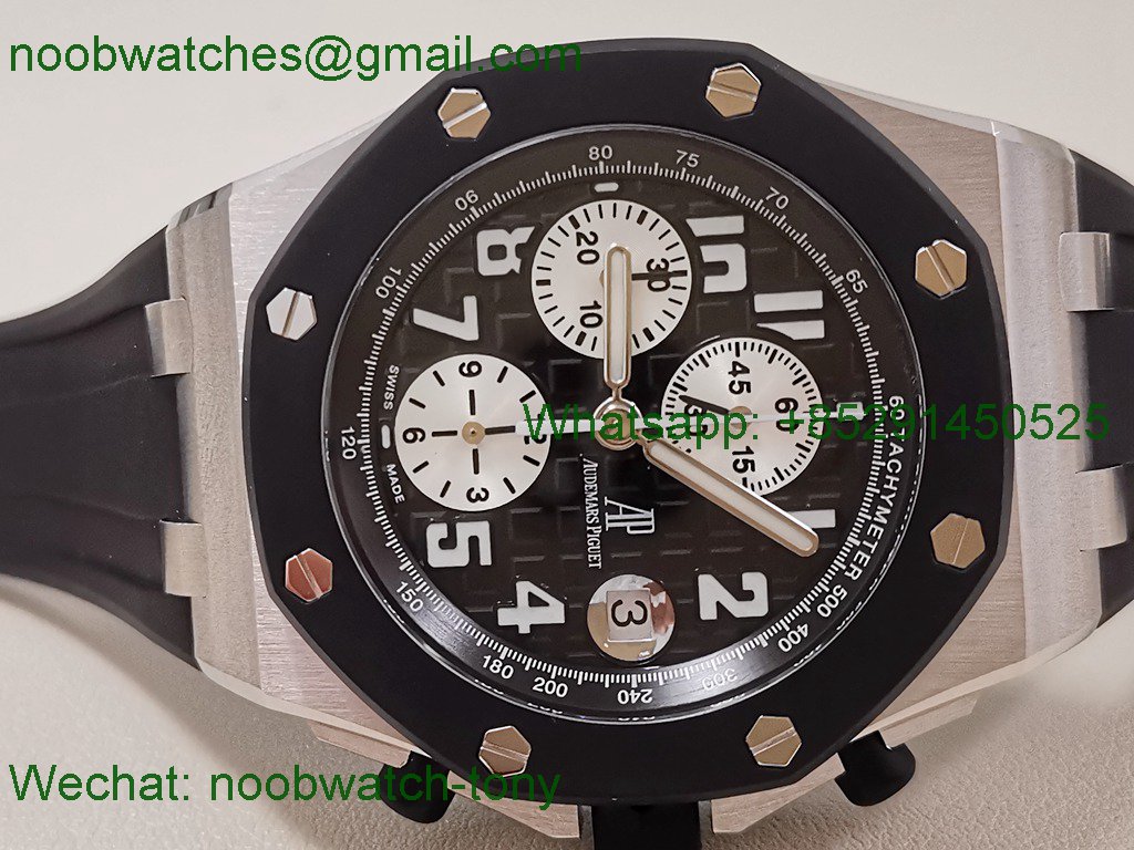 Replica Audemars Piguet AP Offshore Chrono 42mm Black RubberClab TKF A3126 SuperClone