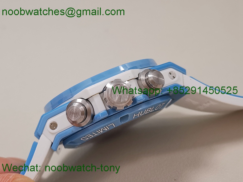 Replica HUBLOT Big Bang Unico 42mm Baby Blue Ceramic Tiffany BBF A1280 SuperCLone