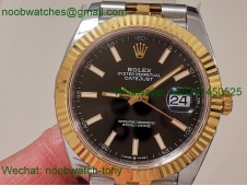 Replica Rolex DateJust 41mm 126331 Clean Superclone Best Yellow Gold Black Dial Julibee VR3235