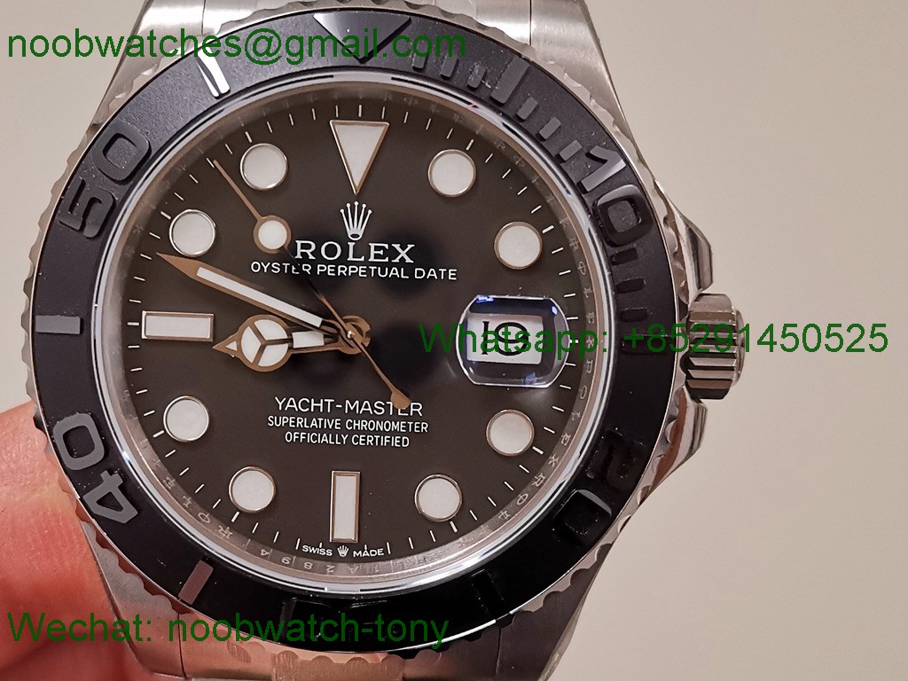 Replica Rolex YachtMaster 226627 42mm Titanium Black TWF SuperCLone VR3235