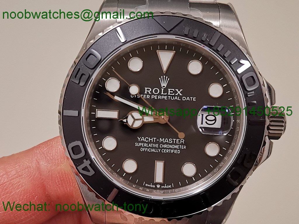 Replica Rolex YachtMaster 226627 42mm Titanium Black TWF SuperCLone VR3235