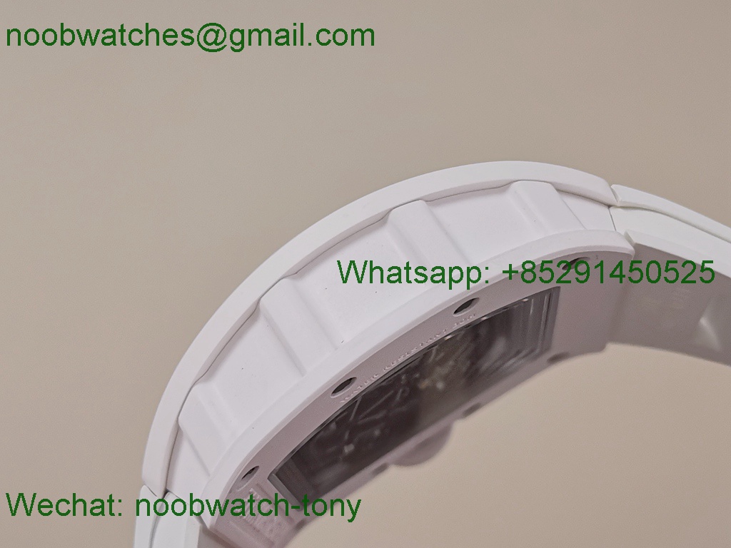 Replica Richard Mille RM055 Bubba Watson White Ceramic Skeleton ZF RMUL2 SuperClone