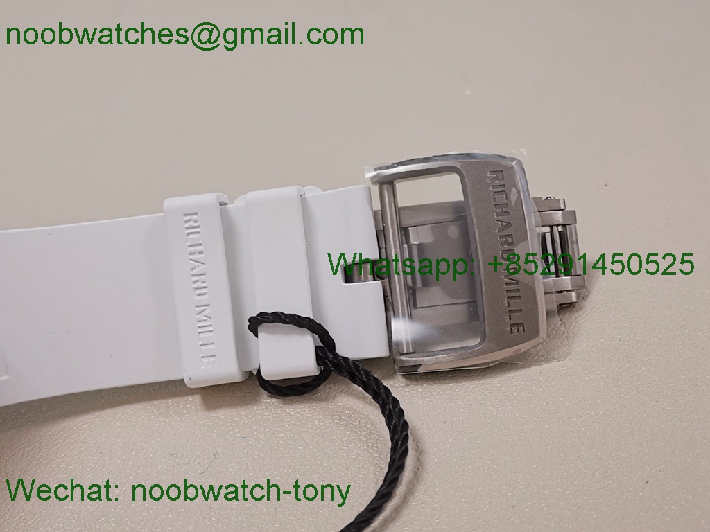 Replica Richard Mille RM055 Bubba Watson White Ceramic Skeleton ZF RMUL2 SuperClone