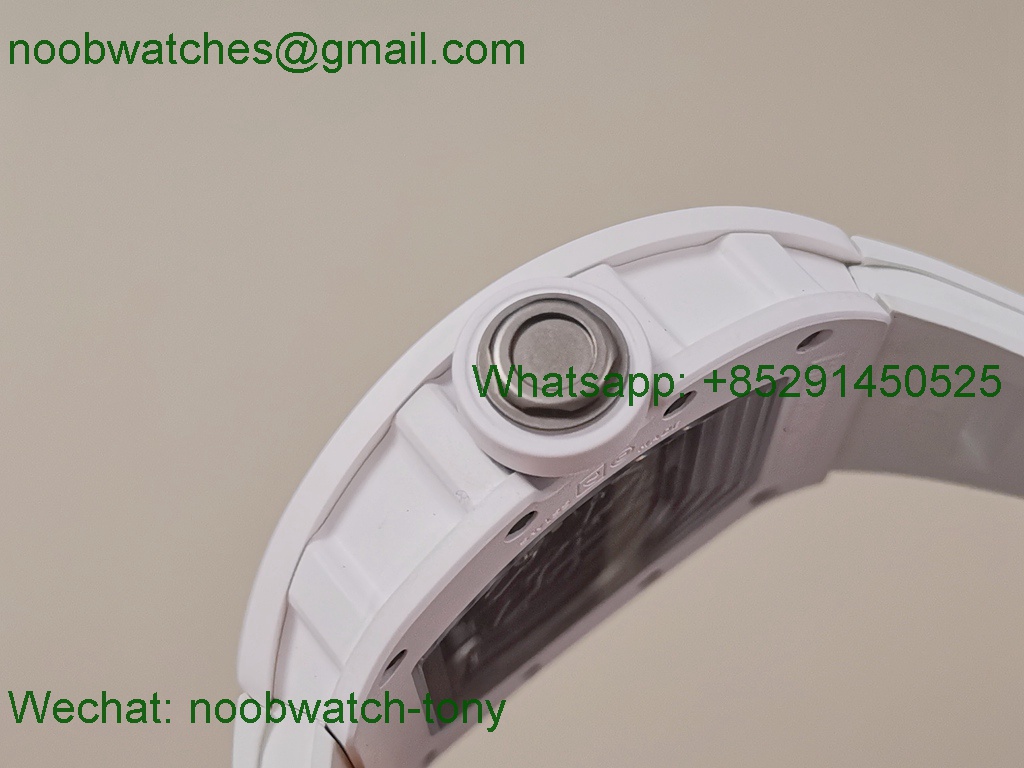 Replica Richard Mille RM055 Bubba Watson White Ceramic Skeleton ZF RMUL2 SuperClone