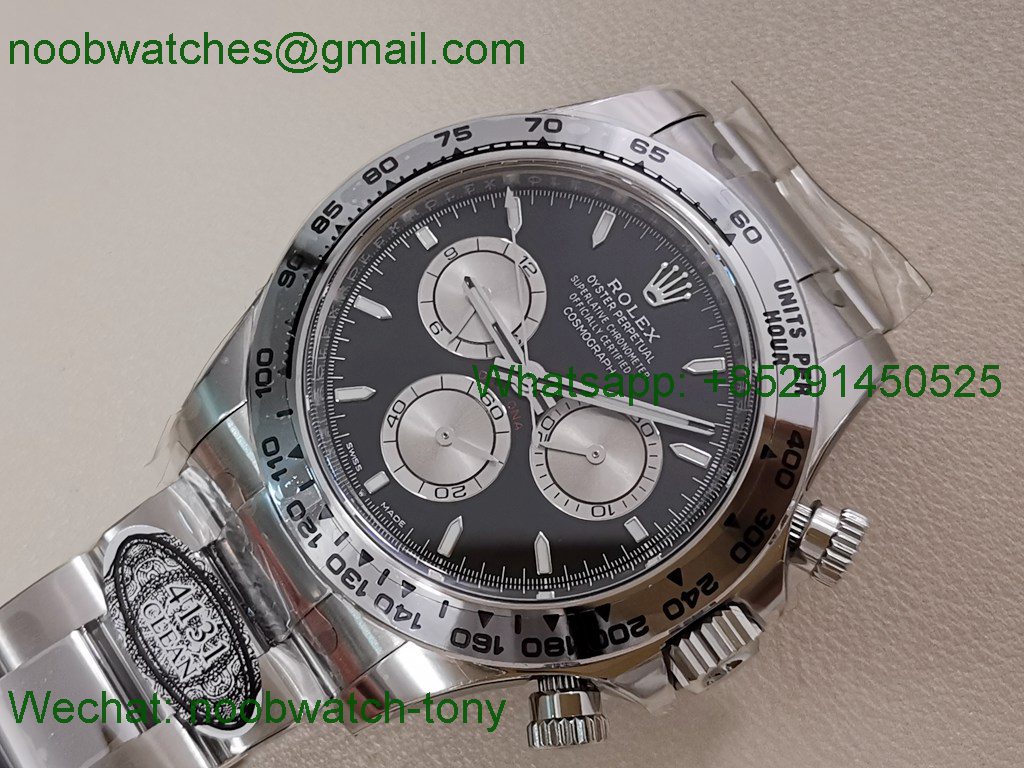Replica Rolex Daytona 126509 Clean 1:1 Best 904L Black Silver Dial SH4131
