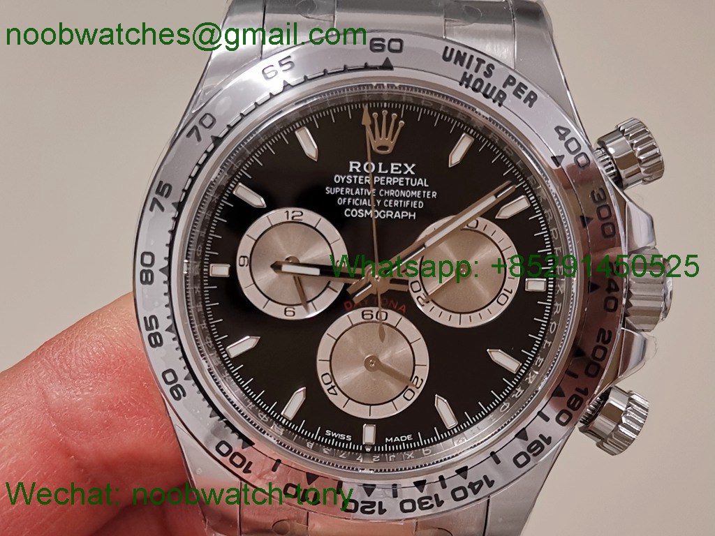 Replica Rolex Daytona 126509 Clean 1:1 Best 904L Black Silver Dial SH4131