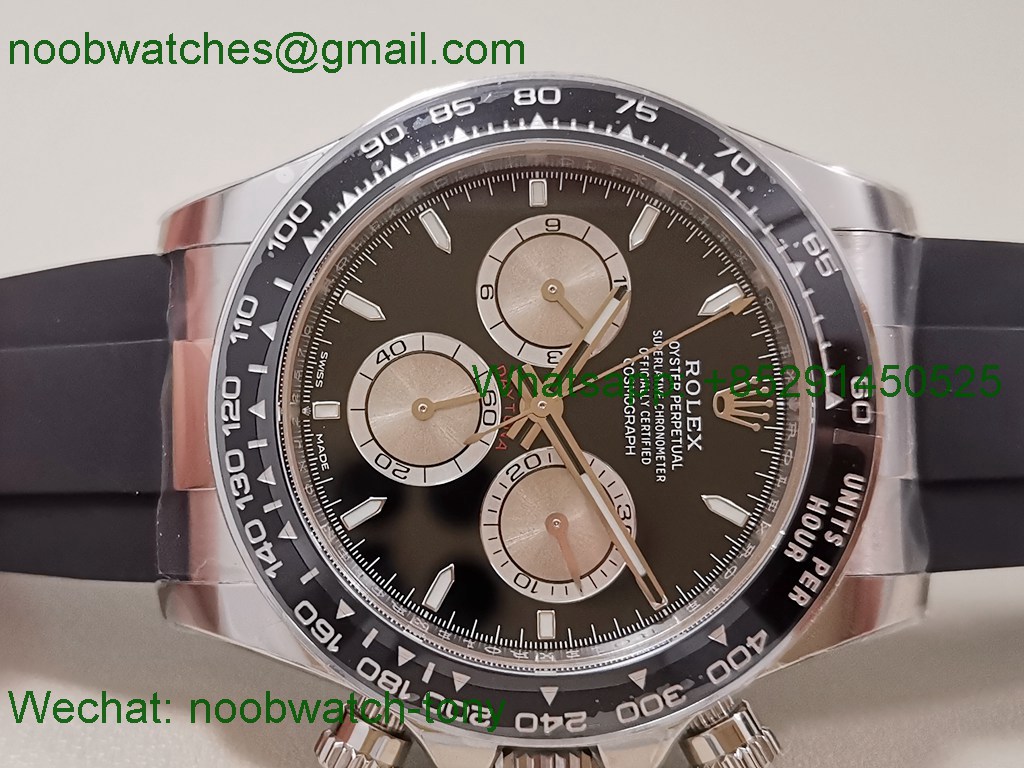 Replica Rolex Daytona 126519 Clean SuperCLone Best Black Silver Dial Oysterflex SH4131