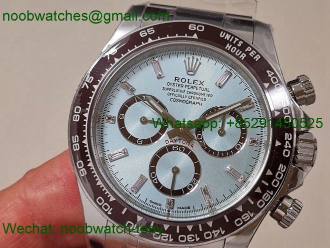 Replica Rolex Daytona 126506 Ice Blue Dial Diamond Markers 904L Clean SuperClone Best SH4131