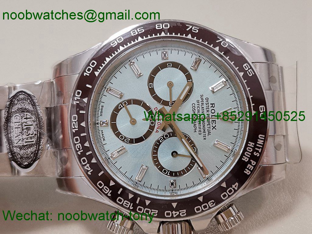 Replica Rolex Daytona 126506 Ice Blue Dial Diamond Markers 904L Clean SuperClone Best SH4131