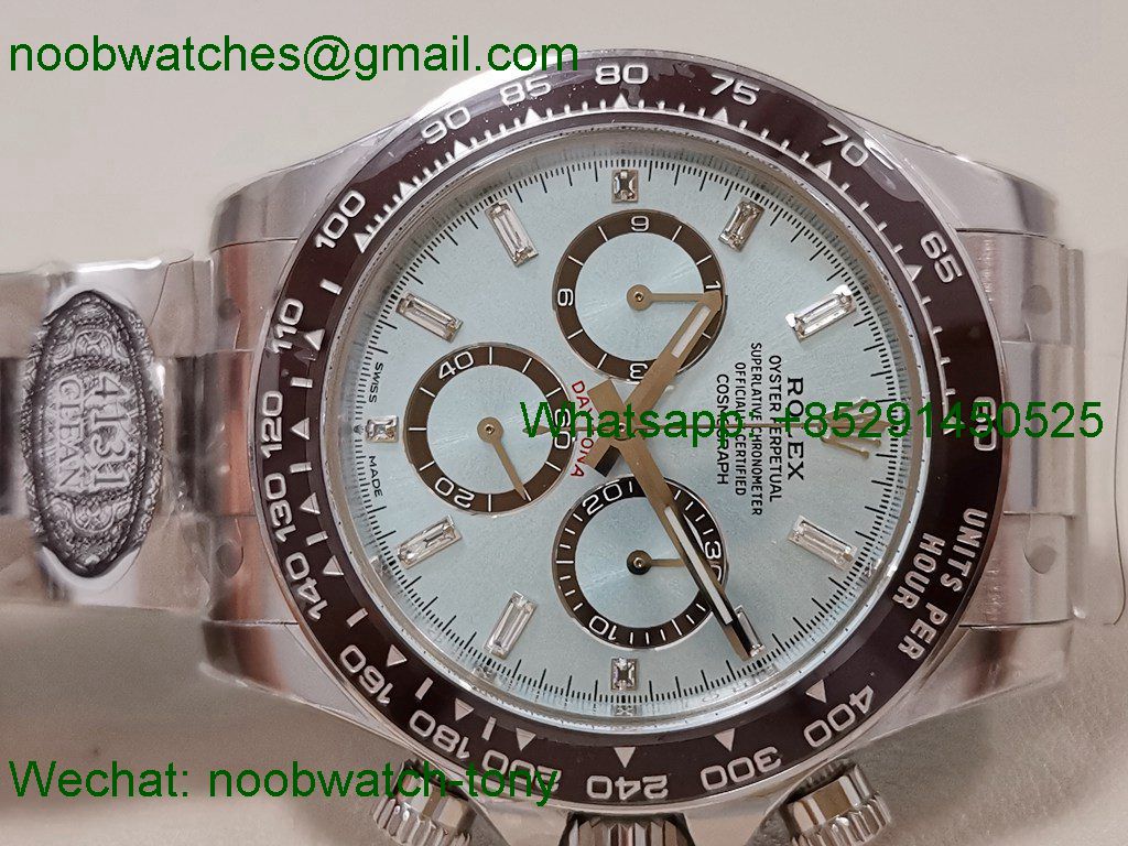 Replica Rolex Daytona 126506 Ice Blue Dial Diamond Markers 904L Clean SuperClone Best SH4131