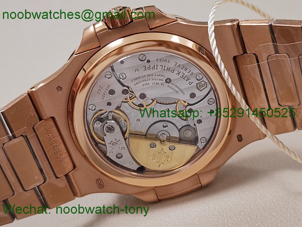 Patek Philippe Nautilus 5712 Rose Gold PPF 1:1 Best SuperCLone Brown Dial PPF240 V4+