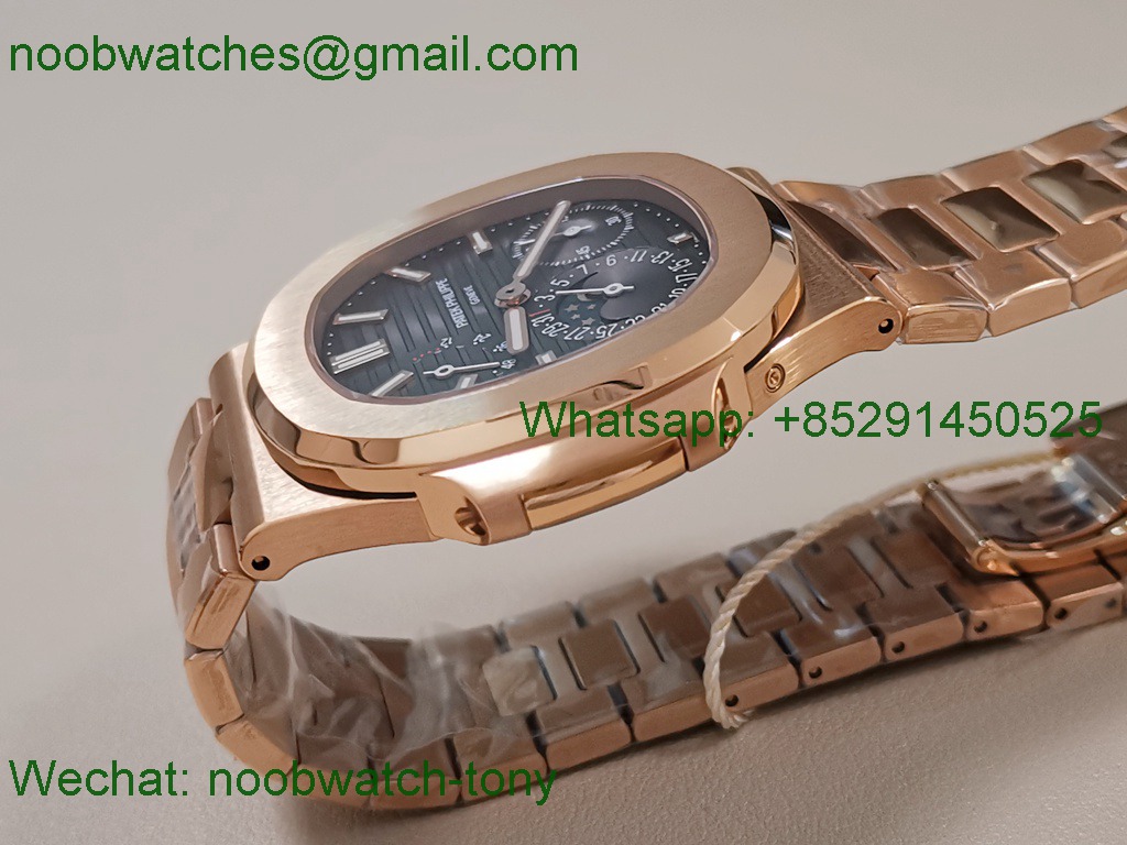 Patek Philippe Nautilus 5712 Rose Gold PPF 1:1 Best SuperCLone Brown Dial PPF240 V4+