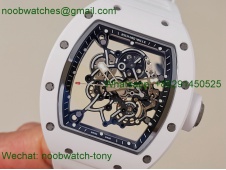 Replica Richard Mille RM055 Bubba Watson White Ceramic Skeleton ZF RMUL2 SuperClone